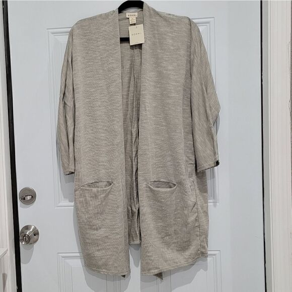 DONNIāPinstripeāšoversizedācardigan - Picture 2 of 16